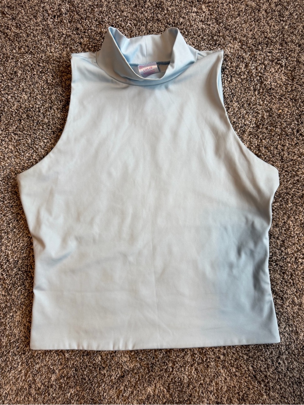 No Boundaries Light Blue Sleeveless Mock Neck Tank